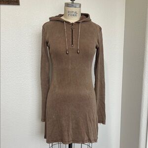 Elegant Long Sleeve Brown tunic/mini dress